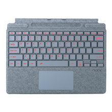 Load image into Gallery viewer, ProElite Keyboard for Microsoft Surface Pro 8/Pro 9/Pro 10/Pro 11/X, Detachable Wireless Bluetooth TouchPad Keyboard Surface Pro 8/9/10/11/X with Pencil Holder & Built-in 7-Colors Backlit, ICY Blue