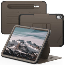 Load image into Gallery viewer, ProElite Cover Case for Apple iPad (A16) 11th/10th Gen (2025/2022) Case, Smart Magnetic Shockproof Protective Case with 5 Stable Stands with Pencil Holder for Apple iPad 11th/10th Gen, Brown