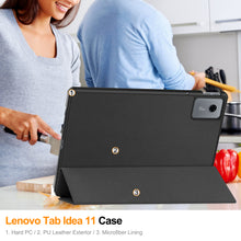 Load image into Gallery viewer, ProElite Cover for Lenovo idea Tab 11 inch 2025 Case Cover, Sleek Smart Flip Case Cover for Lenovo idea Tab 11 Tablet (Support Auto Sleep Wake), Black