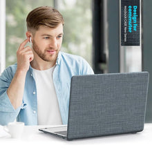 Load image into Gallery viewer, ProElite Case for MacBook Air 13 inch M2 2025/2024 M1 2021 2020 Release A2337 A2179 A1932 Model Touch ID, Fabric Material Hard Shell with Slim TPU Bumper and Fold Kickstand, Grey