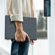 Load image into Gallery viewer, ProElite Case for MacBook Pro 13 inch Case M2 2024, 2023, 2022-2016 A2338 M1 A2251 A2289 A2159 A1989 A1708 A1706, Fabric Material Hard Shell with Slim TPU Bumper and Fold Kickstand, Grey