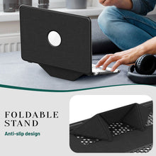 Load image into Gallery viewer, ProElite Case for MacBook Neo 13 inch 2026, Fabric Material Hard Shell with Slim TPU Bumper and Fold Kickstand, Black