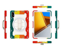 Load image into Gallery viewer, ProElite for Poco Pad 12.1 inch case, Rugged 3 Layer Armor case Cover for Poco Pad 12.1 inch with Hand Grip and Rotating Kickstand with Shoulder Strap, Rainbow Red