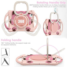 Load image into Gallery viewer, ProElite Tough Kids case Cover for Apple iPad Air 11 M3/M2 2025/2024/ Pro 11 4th/3rd Gen iPad Air 5th/4th Gen 10.9 inch with Pencil Holder Rotating Kickstand & Shoulder Strap, Pink