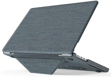 Load image into Gallery viewer, ProElite Case for MacBook Pro 14 inch Case 2025 2024 2023 2022 2021 M5/M4/M3/M2/M1 A2918 A2992 A2779 A2442 Pro Max, Fabric Material Hard Shell with Slim TPU Bumper and Fold Kickstand, Grey