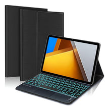 Load image into Gallery viewer, ProElite TouchPad Keyboard case for Poco Pad 12.1 inch, Magnetic Detachable Wireless Bluetooth TouchPad Keyboard Built-in 7-Colors Backlit, Black