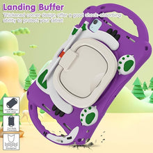 Load image into Gallery viewer, ProElite Tough Kids case Cover for Apple iPad Air 11 M3/M2 2025/2024/ Pro 11 4th/3rd Gen iPad Air 5th/4th Gen 10.9 inch with Pencil Holder Rotating Kickstand & Shoulder Strap, Purple