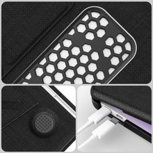 Load image into Gallery viewer, ProElite Case for MacBook Neo 13 inch 2026, Fabric Material Hard Shell with Slim TPU Bumper and Fold Kickstand, Black