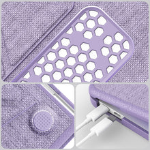 Load image into Gallery viewer, ProElite Case for MacBook Neo 13 inch 2026, Fabric Material Hard Shell with Slim TPU Bumper and Fold Kickstand, Purple