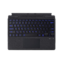 Load image into Gallery viewer, ProElite Keyboard for Microsoft Surface Pro 8/Pro 9/Pro 10/Pro 11/Pro X, Detachable Wireless Bluetooth TouchPad Keyboard Surface Pro 8/9/10/11/X with Pencil Holder & Built-in 7-Colors Backlit, Black