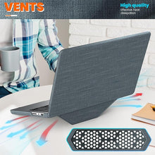 Load image into Gallery viewer, ProElite Case for MacBook Pro 14 inch Case 2025 2024 2023 2022 2021 M5/M4/M3/M2/M1 A2918 A2992 A2779 A2442 Pro Max, Fabric Material Hard Shell with Slim TPU Bumper and Fold Kickstand, Grey