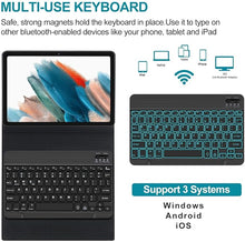Load image into Gallery viewer, ProElite Keyboard case for Redmi Pad Pro 12.1 inch, Magnetic Detachable Wireless Bluetooth Keyboard Built-in 7-Colors Backlit, Lavender