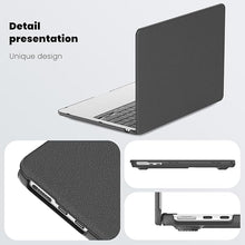Load image into Gallery viewer, ProElite Case for MacBook Air 13 inch M2 2025/2024 M1 2021 2020 Release A2337 A2179 A1932 Model Touch ID, Slim Leather case with Foldable Stand, Grey
