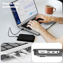 Load image into Gallery viewer, ProElite Case for MacBook Air 13 inch M2 2025/2024 M1 2021 2020 Release A2337 A2179 A1932 Model Touch ID, Slim Leather case with Foldable Stand, Grey