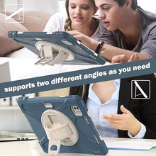 Load image into Gallery viewer, ProElite Cover for Apple iPad Pro 13 inch M4/M5 Case, Rugged 3 Layer Armor case Cover for iPad Pro 13 inch M4/M5 2024/2025 with Apple Pencil Holder, Shoulder Strap and Kickstand, Cornflower Blue