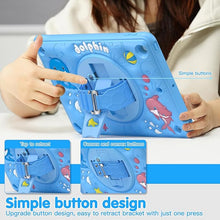 Load image into Gallery viewer, ProElite Cover for Apple iPad 10.2 inch Case Cover, Tough Bubble Kids case Cover for Apple iPad 10.2" 9th/8th/7th Gen with Rotating Kickstand & Shoulder Strap, Green