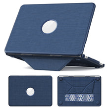 Load image into Gallery viewer, ProElite Case for MacBook Neo 13 inch 2026, Fabric Material Hard Shell with Slim TPU Bumper and Fold Kickstand, Dark Blue