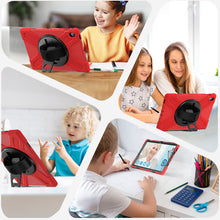 Load image into Gallery viewer, ProElite Cover for Samsung Galaxy Tab S10 FE Plus 13.1 inch, Rugged 3 Layer Armor case for Samsung Galaxy Tab S10 FE Plus 13.1 inch with Rotating Kickstand, Red
