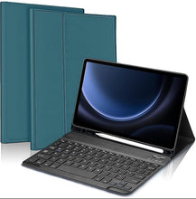 Load image into Gallery viewer, ProElite Keyboard case for Samsung Galaxy Tab S9 FE Plus/S9 Plus/S10+ 12.4 inch with S Pen Holder, Magnetic Detachable Wireless Bluetooth Keyboard, Dark Green