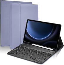 Load image into Gallery viewer, ProElite Keyboard case for Samsung Galaxy Tab S9 FE Plus/S9 Plus/S10+ 12.4 inch with S Pen Holder, Magnetic Detachable Wireless Bluetooth Keyboard, Lavender