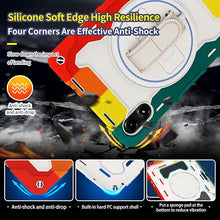 Load image into Gallery viewer, ProElite for Poco Pad 12.1 inch case, Rugged 3 Layer Armor case Cover for Poco Pad 12.1 inch with Hand Grip and Rotating Kickstand with Shoulder Strap, Rainbow Red