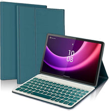 Load image into Gallery viewer, ProElite Keyboard case for Lenovo Tab P11 2nd Gen 11.5 inch Magnetic Detachable Wireless Bluetooth Keyboard Built-in 7-Colors Backlit, Dark Green