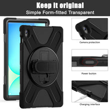 Load image into Gallery viewer, ProElite Cover for Samsung Galaxy Tab S10 FE Plus 13.1 inch, Rugged 3 Layer Armor case for Samsung Galaxy Tab S10 FE Plus 13.1 inch with Rotating Kickstand, Black