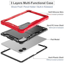 Load image into Gallery viewer, ProElite Cover for Poco Pad 12.1 inch Case, Rugged Shockproof Heavy Duty Back Case Cover for Poco Pad 12.1 inch, Red