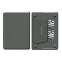Load image into Gallery viewer, ProElite Case for MacBook Pro 14 inch 2025 2024 2023 2022 2021 M5/M4/M3 A2918 A2992 M2 A2779 M1 A2442 Pro Max, Slim Leather Case with Foldable Stand, Grey