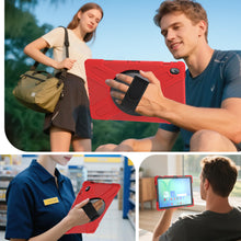Load image into Gallery viewer, ProElite Cover for Samsung Galaxy Tab S10 FE Plus 13.1 inch, Rugged 3 Layer Armor case for Samsung Galaxy Tab S10 FE Plus 13.1 inch with Rotating Kickstand, Red