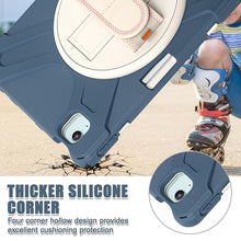 Load image into Gallery viewer, ProElite Cover for Apple iPad Air 13 inch M3/M2 2025/2024 Case, Rugged 3 Layer Armor case for iPad Air 13 M3/M2 2025/2024 with Apple Pencil Holder, Hand Grip and Rotating Kickstand, Cornflower Blue