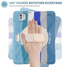 Load image into Gallery viewer, ProElite Cover for Apple iPad Pro 13 inch M4/M5 Case, Rugged 3 Layer Armor case Cover for iPad Pro 13 inch M4/M5 2024/2025 with Apple Pencil Holder, Shoulder Strap and Kickstand, Rainbow Blue