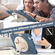 Load image into Gallery viewer, ProElite Cover for Apple iPad Air 13 inch M3/M2 2025/2024 Case, Rugged 3 Layer Armor case for iPad Air 13 M3/M2 2025/2024 with Apple Pencil Holder, Hand Grip and Rotating Kickstand, Cornflower Blue