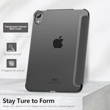 Load image into Gallery viewer, ProElite Cover Case for Apple iPad Mini 6/Mini 7 8.3 inch Case, Smart Flip Case Cover for Apple iPad Mini 6/Mini 7 8.3 inch Translucent Back, Black with Stylus Pen