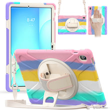 Load image into Gallery viewer, ProElite Cover for Samsung Galaxy Tab S10 FE Plus 13.1 inch, Rugged 3 Layer Armor case for Samsung Galaxy Tab S10 FE Plus 13.1 inch with Rotating Kickstand, Rainbow Pink