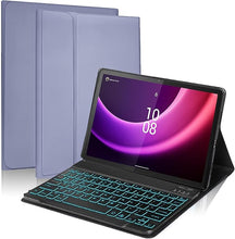 Load image into Gallery viewer, ProElite Keyboard case for Lenovo Tab P11 2nd Gen 11.5 inch Magnetic Detachable Wireless Bluetooth Keyboard Built-in 7-Colors Backlit, Lavender
