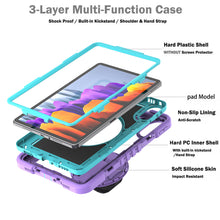 Load image into Gallery viewer, ProElite for Xiaomi Redmi Pad 2 11 inch Case, Rugged 3 Layer Armor case Cover for Xiaomi Redmi Pad 2 11 inch Case with Hand Grip and Rotating Kickstand with Shoulder Strap, Purple Blue