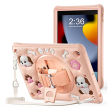 Load image into Gallery viewer, ProElite Cover for Apple iPad 10.2 inch Case Cover, Tough Bubble Kids case Cover for Apple iPad 10.2" 9th/8th/7th Gen with Rotating Kickstand & Shoulder Strap, Pink
