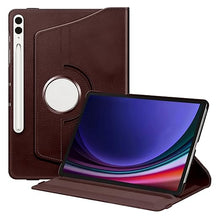 Load image into Gallery viewer, ProElite Cover for Galaxy Tab S9 FE+/S9+/S10+ 12.4 inch Case Cover, 360 Rotatable Smart Flip Case Cover for Galaxy Tab S9 FE Plus/S9 Plus/S10 Plus 12.4 inch Tablet with Stylus Pen, Brown