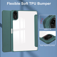 Load image into Gallery viewer, ProElite Case Cover for Xiaomi Redmi Pad 2 11 inch Cover, Transparent Flip Case for Xiaomi Redmi Pad 2 11 inch Case Cover with Pen Holder, Dark Green