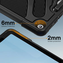 Load image into Gallery viewer, ProElite Cover for Surface Pro 12 inch Case, Rugged 3 Layer Armor case Cover for Surface Pro 12 inch with Hand Grip & Rotating Kickstand with Shoulder Strap, Black