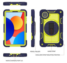 Load image into Gallery viewer, ProElite for Redmi Pad SE 8.7 inch case, Rugged 3 Layer Armor case Cover for Redmi Pad SE 8.7 inch with Hand Grip and Rotating Kickstand with Shoulder Strap, Navy Green
