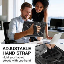 Load image into Gallery viewer, ProElite Cover for Surface Pro 12 inch Case, Rugged 3 Layer Armor case Cover for Surface Pro 12 inch with Hand Grip & Rotating Kickstand with Shoulder Strap, Black