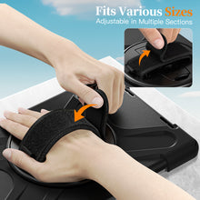 Load image into Gallery viewer, ProElite for Xiaomi Redmi Pad 2 11 inch Case, Rugged 3 Layer Armor case Cover for Xiaomi Redmi Pad 2 11 inch Case with Hand Grip and Rotating Kickstand with Shoulder Strap, Black