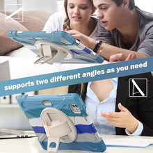 Load image into Gallery viewer, ProElite Cover for Apple iPad Pro 13 inch M4/M5 Case, Rugged 3 Layer Armor case Cover for iPad Pro 13 inch M4/M5 2024/2025 with Apple Pencil Holder, Shoulder Strap and Kickstand, Rainbow Blue