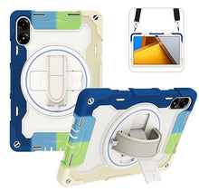 Load image into Gallery viewer, ProElite Case Cover for Poco Pad 12.1 inch case, Rugged 3 Layer Armor case Cover for Poco Pad 12.1 inch with Hand Grip and Rotating Kickstand with Shoulder Strap, Rainbow Blue