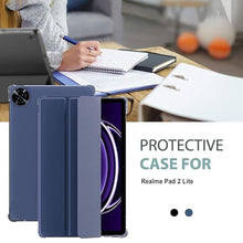 Load image into Gallery viewer, ProElite Case Cover for Realme Pad 2 Lite 10.95 inch Cover, Smart Flip Case Cover for Realme Pad 2 Lite 10.95 inch Translucent Back with Stylus Pen, Dark Blue