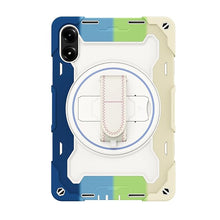 Load image into Gallery viewer, ProElite Case Cover for Poco Pad 12.1 inch case, Rugged 3 Layer Armor case Cover for Poco Pad 12.1 inch with Hand Grip and Rotating Kickstand with Shoulder Strap, Rainbow Blue