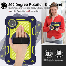 Load image into Gallery viewer, ProElite for Redmi Pad SE 8.7 inch case, Rugged 3 Layer Armor case Cover for Redmi Pad SE 8.7 inch with Hand Grip and Rotating Kickstand with Shoulder Strap, Navy Green