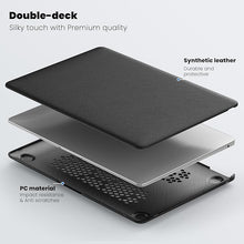 Load image into Gallery viewer, ProElite Case for MacBook Air 13 inch M2 2025/2024 M1 2021 2020 Release A2337 A2179 A1932 Model Touch ID, Slim Leather case with Foldable Stand, Black